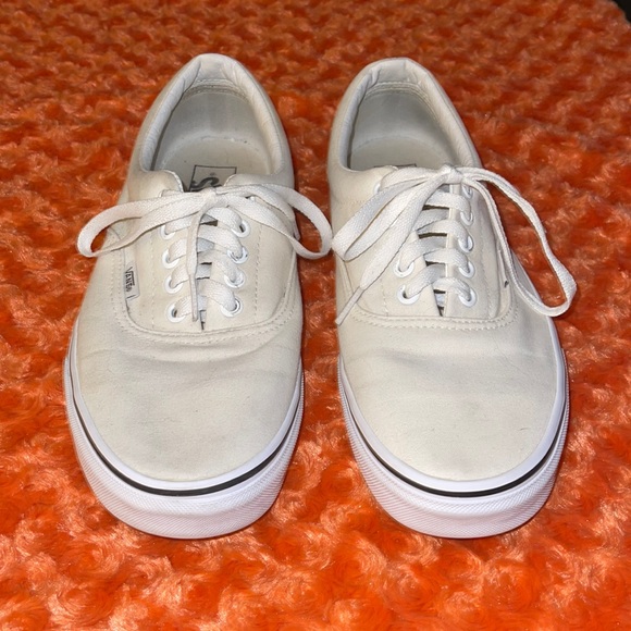 cream canvas vans